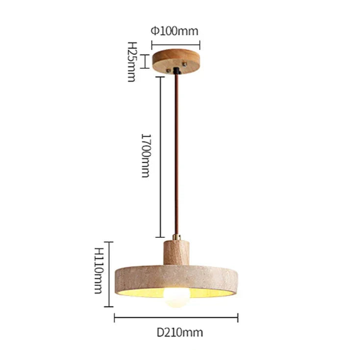 Travertine pendant light LED for modern homes decor