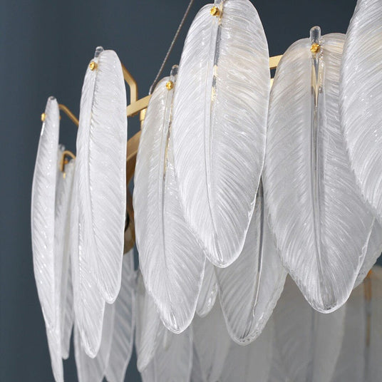 Brushed nickel chandelier detail
