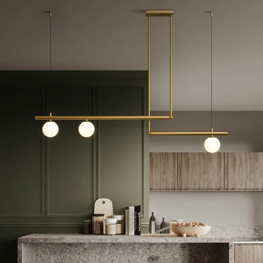 Modern Brass Pendant Light for Kitchen, Accent Lighting