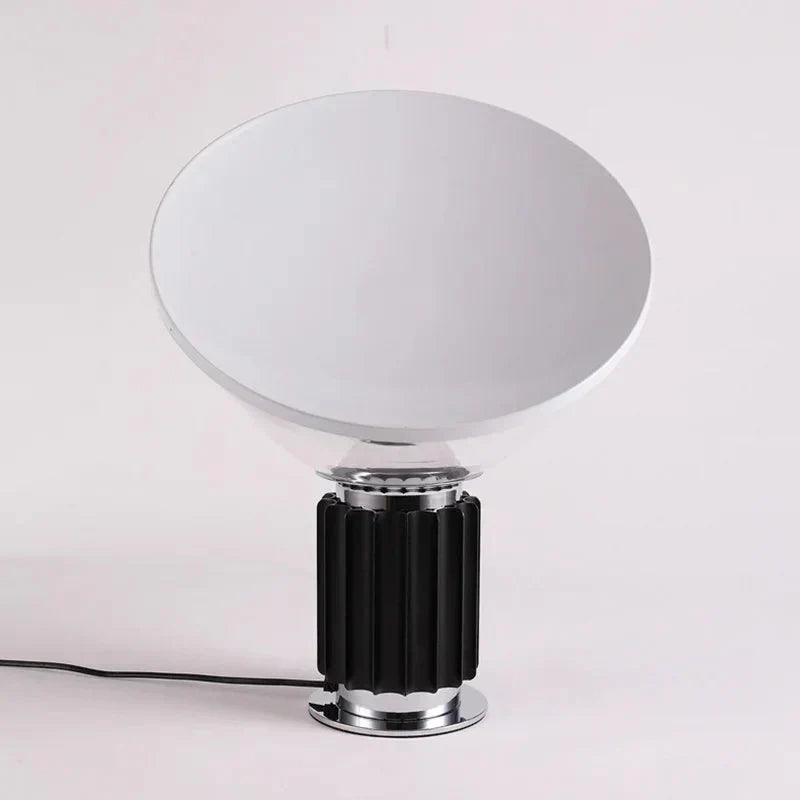 Table lamp on desk workspace setting