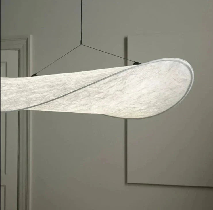 Lyra LED Pendant Light Full Fixture Front View - OpalDwell