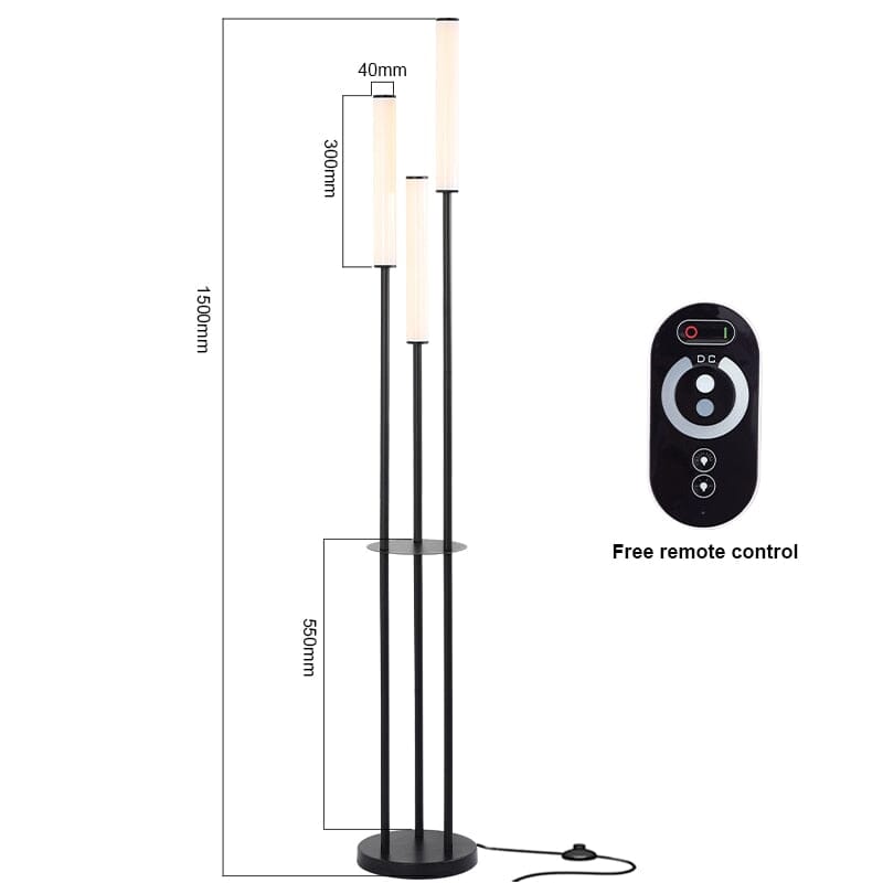Candlestick Floor Lamp with Shelves for Modern Homes