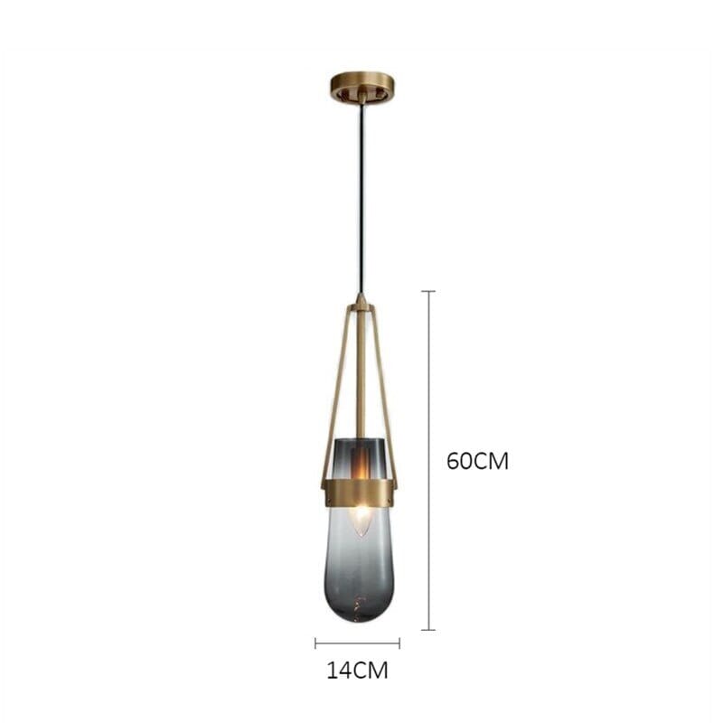 LED Pendant Light Brass Accents Farmhouse Style
