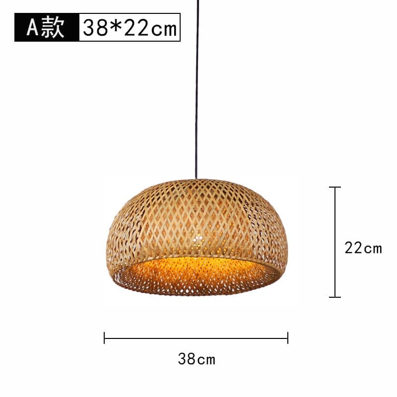 Wicker pendant light for modern rustic kitchen