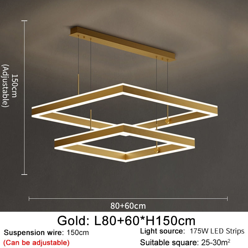 AstraLuxe Chandelier – Metal Shade Downward Light