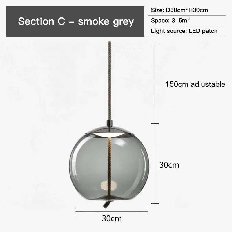 Aurum Glass Design Pendant Light Modern Suspension