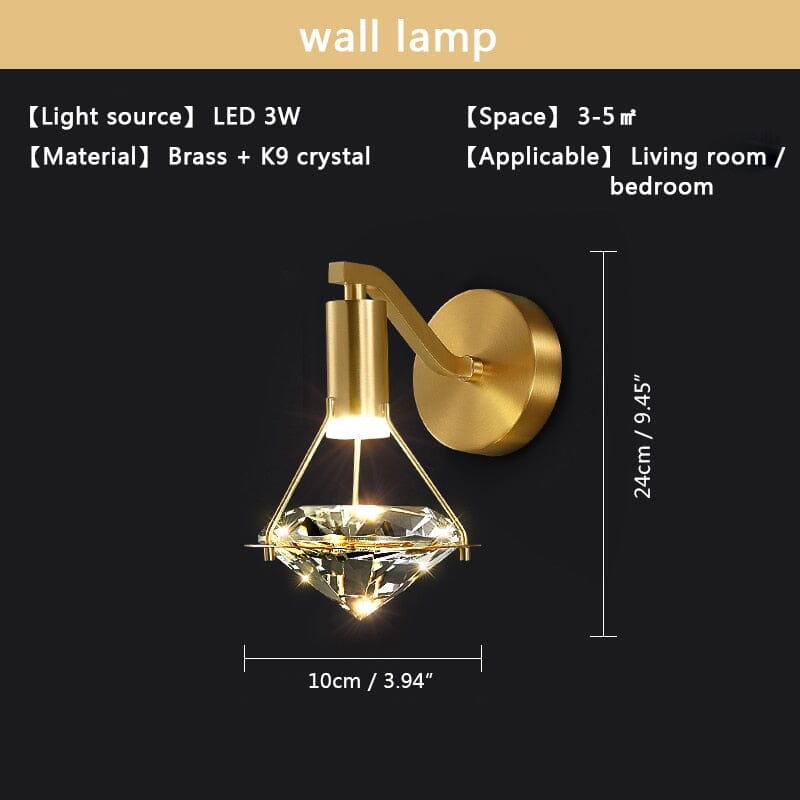 Crystal wall sconce dimensions for bedroom