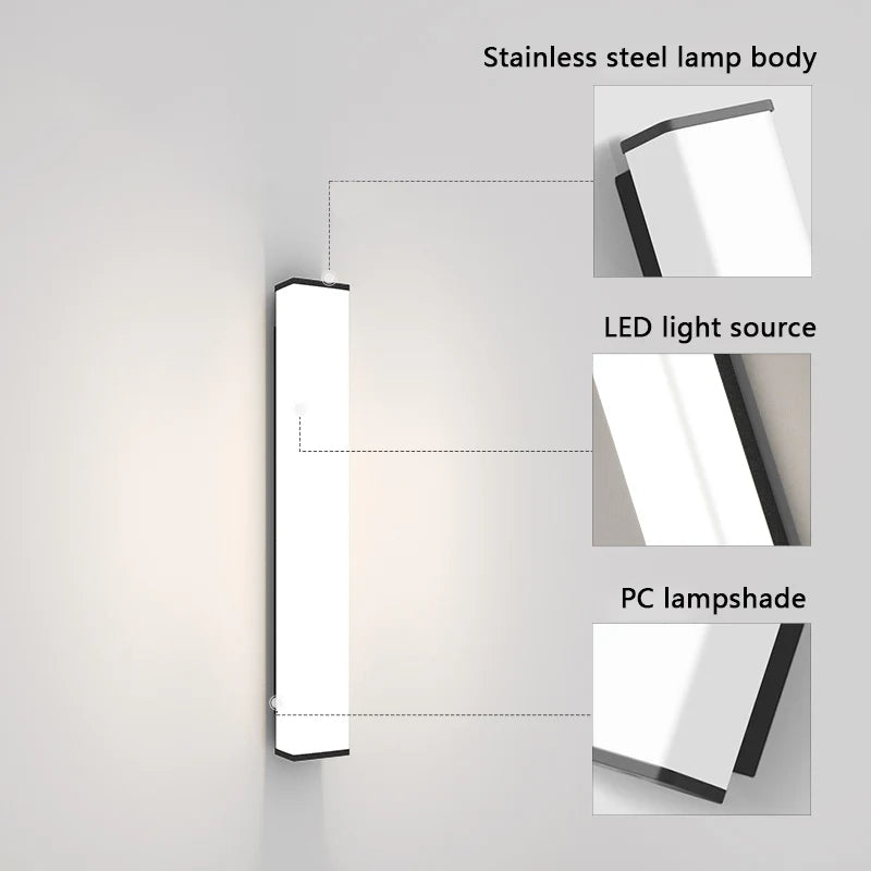 Warm Ambient LED Wall Lamp for Porch and Patio