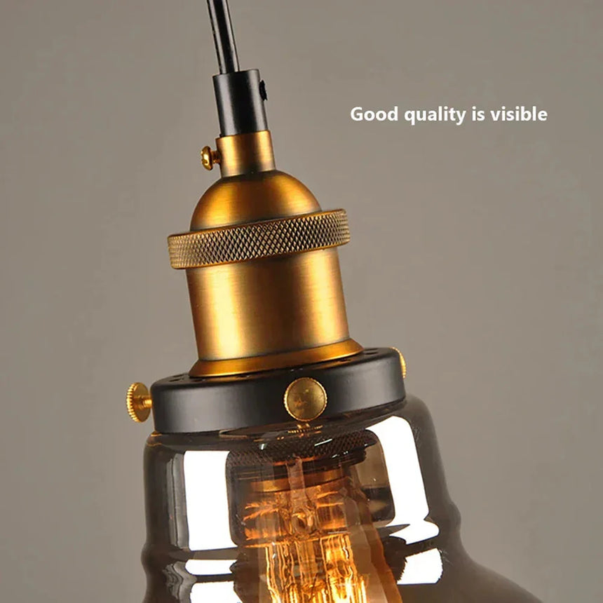 Glass Pendant Light for Coffee Shop Decor