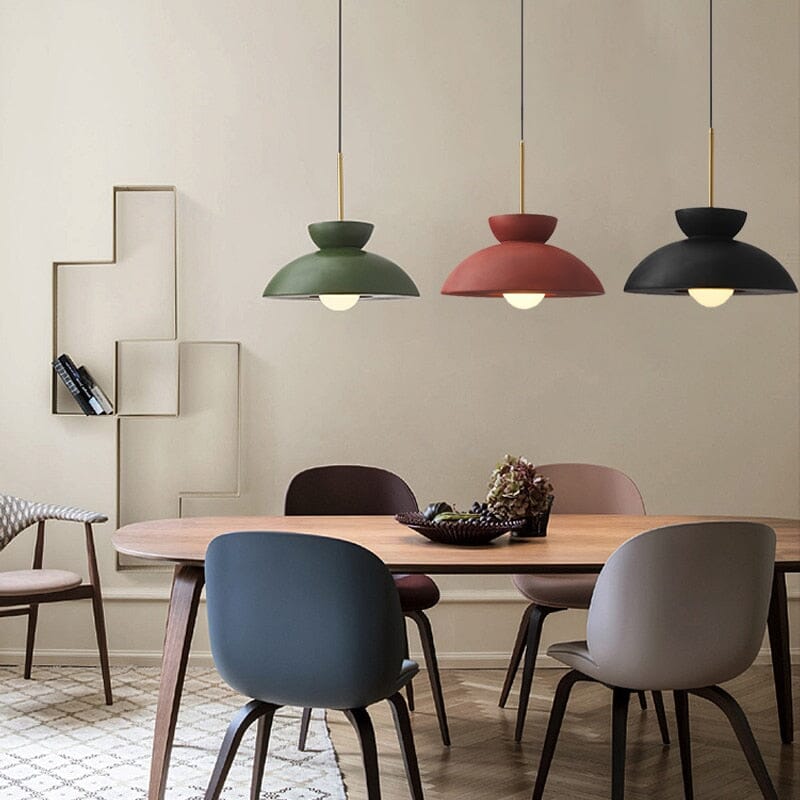 Marcelli cream resin pendant light for dining rooms