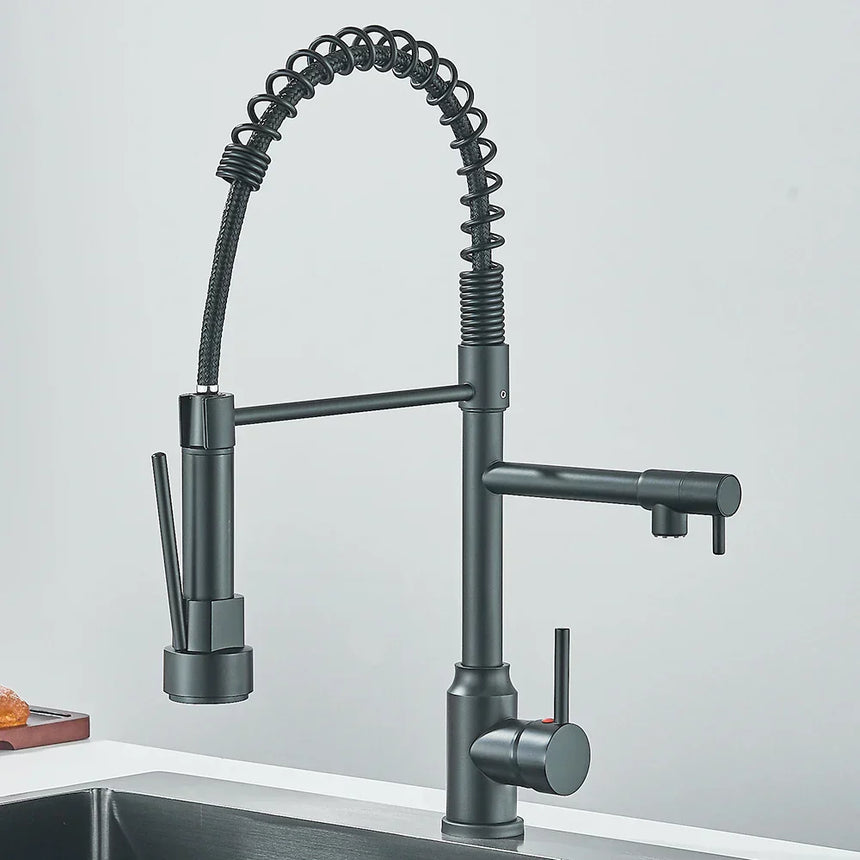 FluxSpout Dual Kitchen Mixer Tap overall product view - OpalDwell