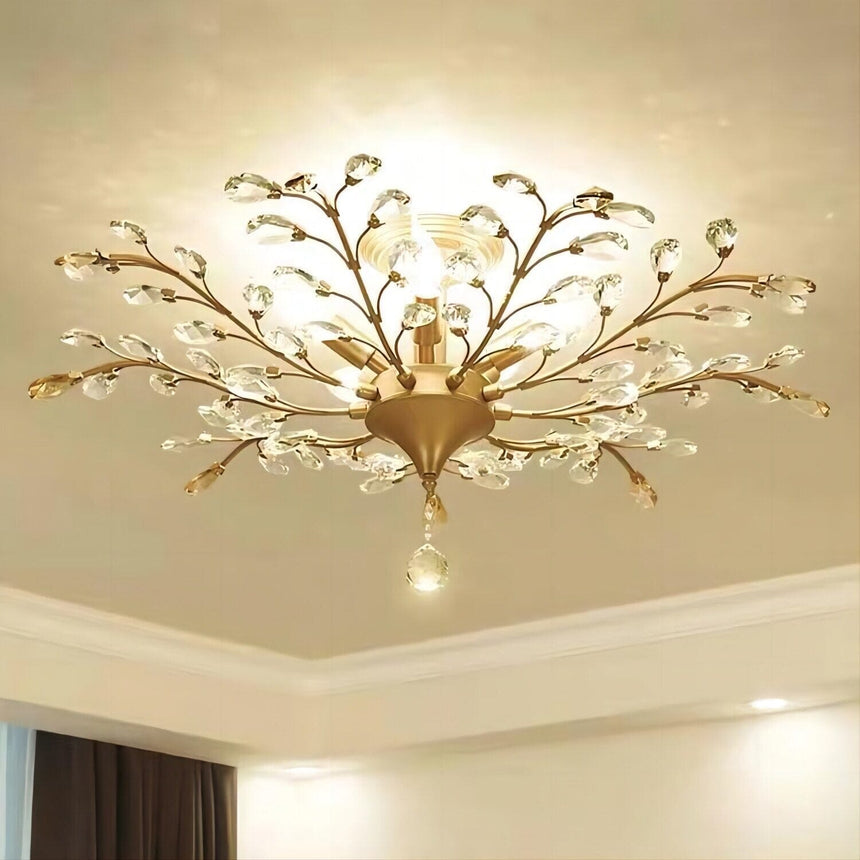 Blossom Ceiling Lamp Installed Above Living Space