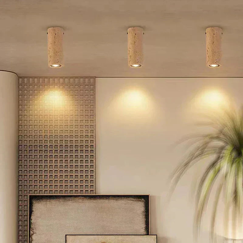 Stone pendant light for modern living room decor