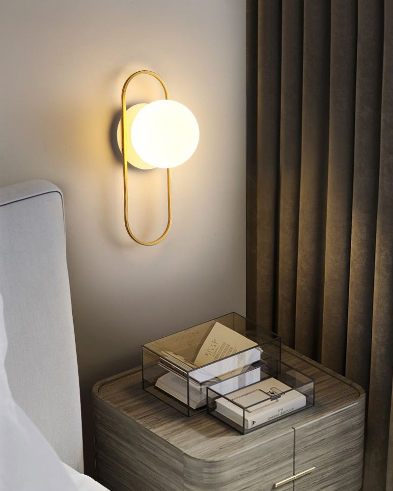 Adjustable LED Wall Sconce with Frosted Glass Shade