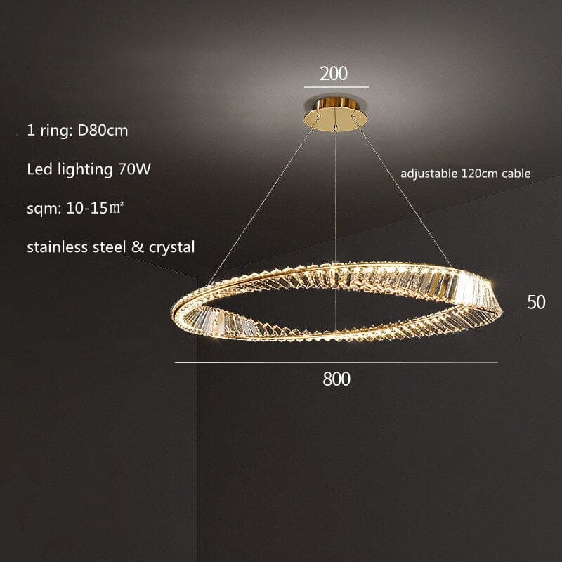 Ring Chandelier for Dining Room Ambient Lighting