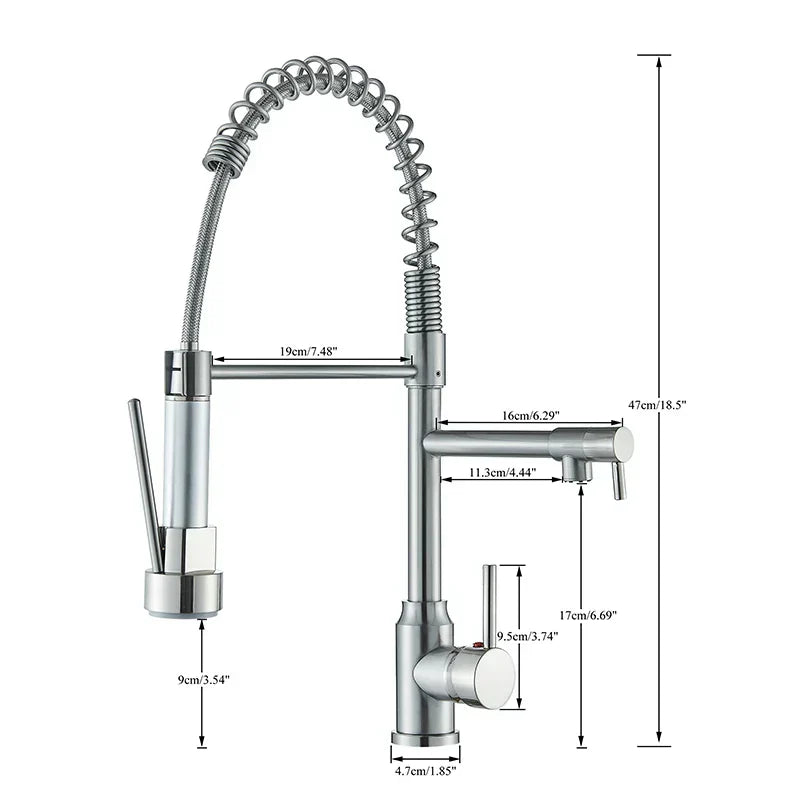 NovaPulse Kitchen Mixer Tap stainless steel construction - OpalDwell