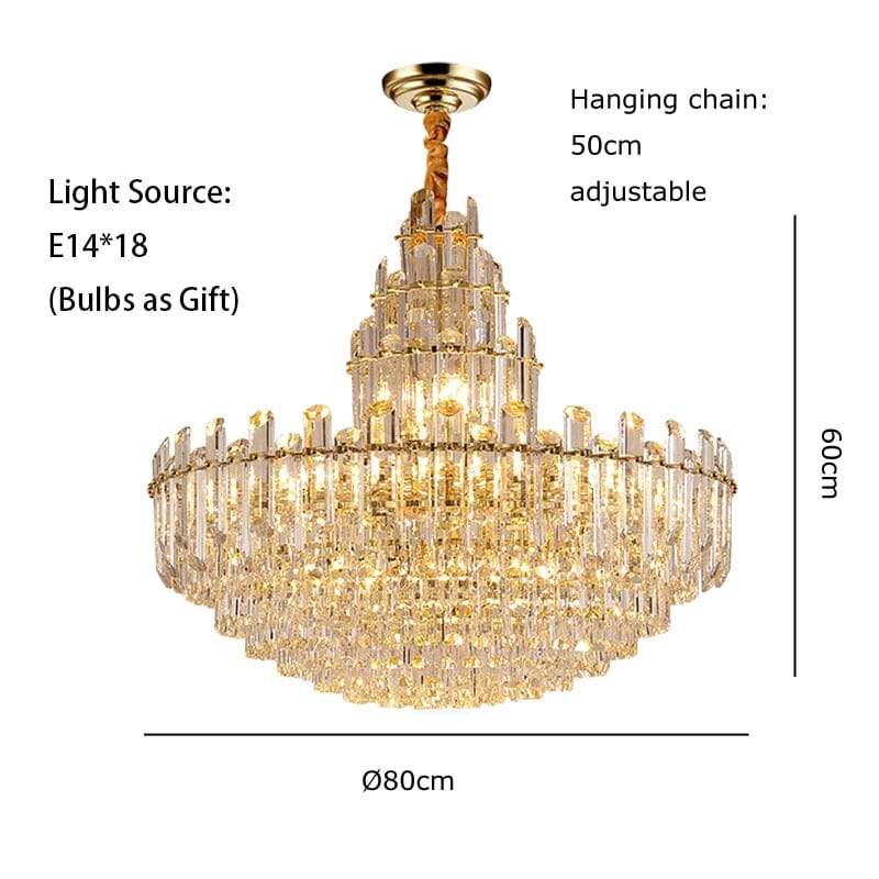 Elara Chandelier with K9 Crystal Accents