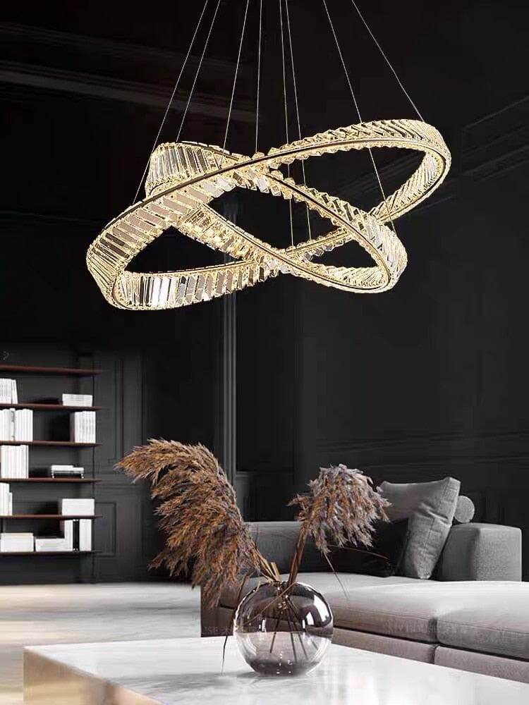 Crystal Chandelier Dazzling Light Pattern Accent Piece