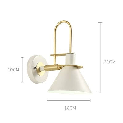 Wall sconce mounted above a bathroom sink