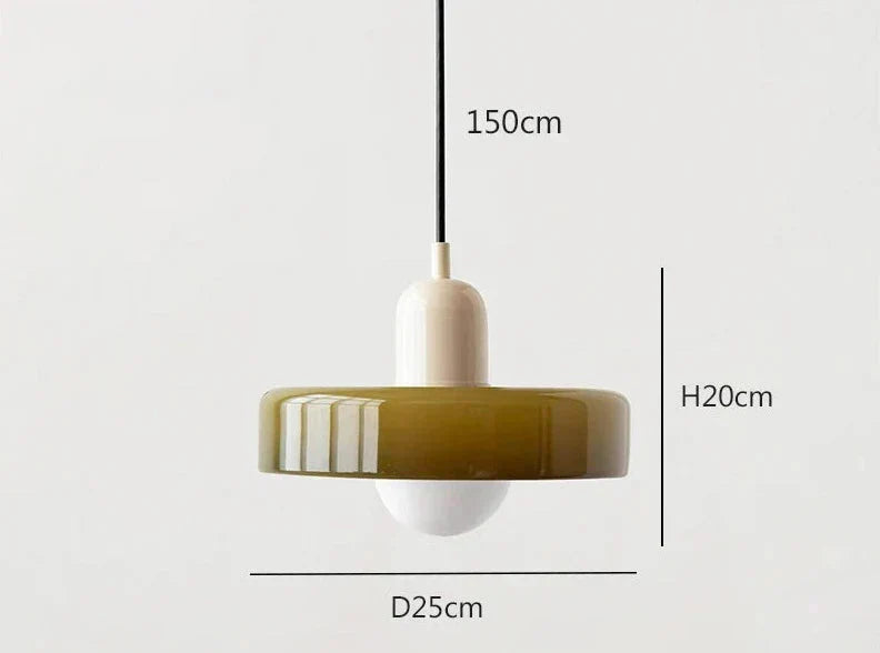 Glass Pendant Light Compact Design Detail