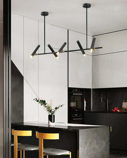 remote and app controlled pendant light for dining spaces