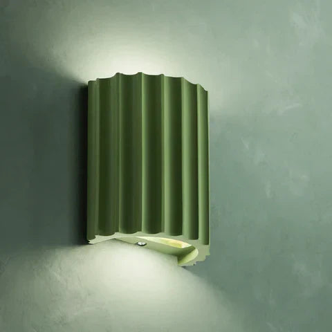Resin wall lamp with durable painted finish