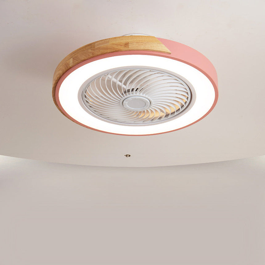 Wood Ceiling Fan Light Side Angle Product View - OpalDwell