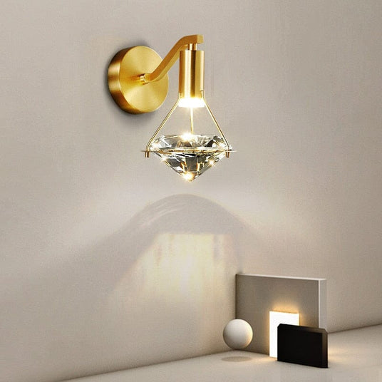 K9 crystal wall light for bedroom decor
