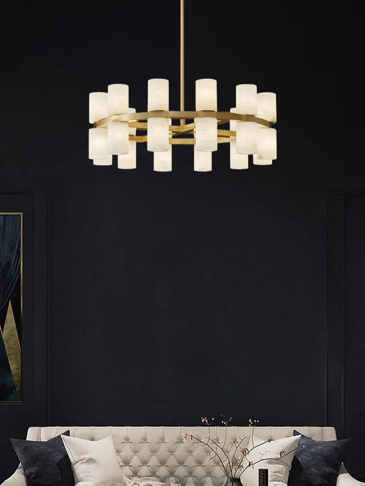 Pendant light in hotel lobby setting