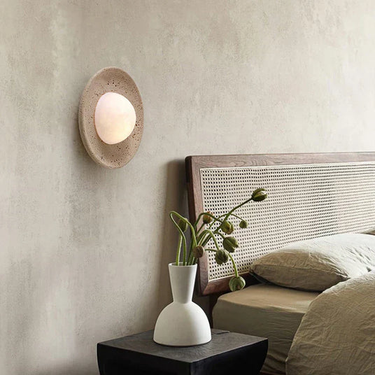 Travertine Wall Sconce for home decor – additional angle