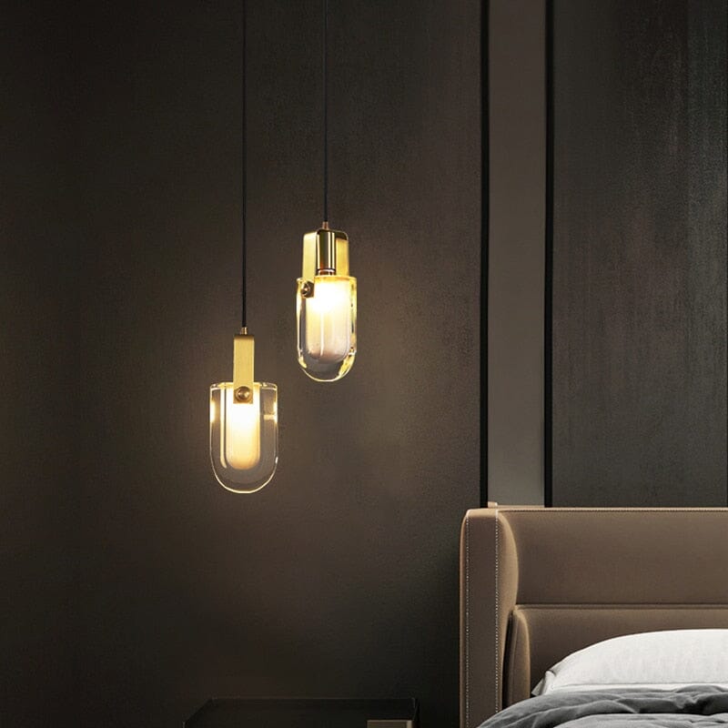 crystal pendant light with polished steel finish for dining area lighting