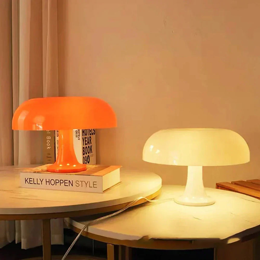 Compact table lamp with knob switch control