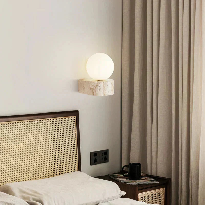 Glass wall lamp for modern accent piece
