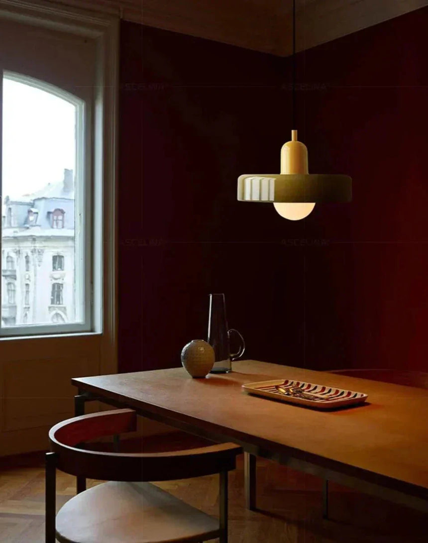 Glass Pendant Light Single Head Design