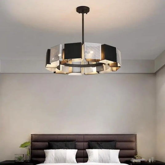 Chandelier - Black Metal Finish Detail