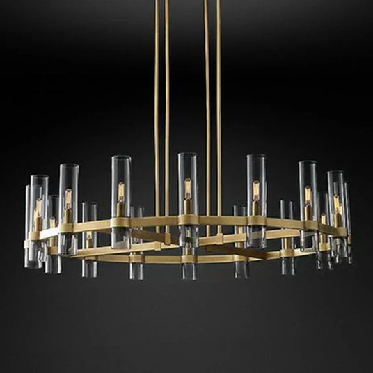 Chandelier - Iron and Glass Construction Detail