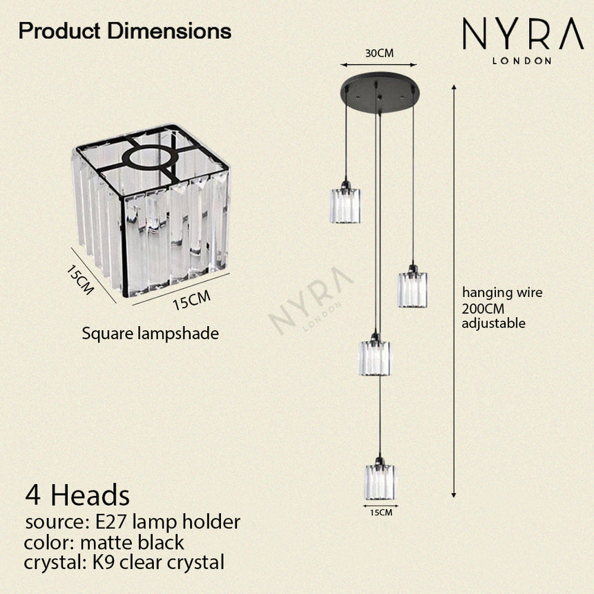 crystal drop ceiling light for entryway