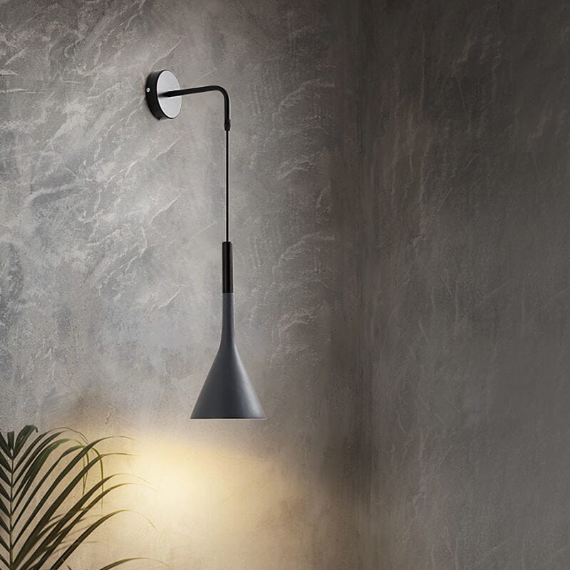 Iron finish detail on lantern wall sconce