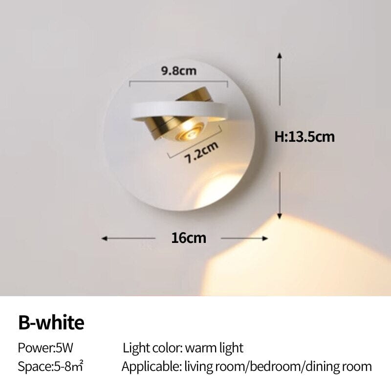 Acrylic shade detail on wall lamp