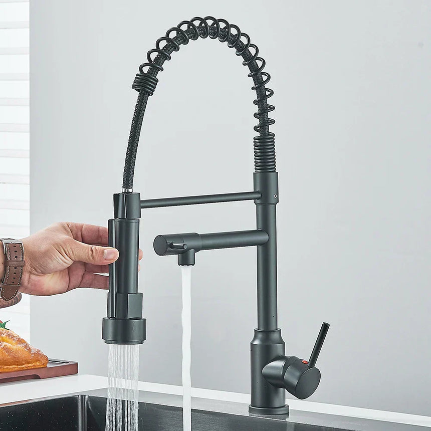 FluxSpout Dual Kitchen Mixer Tap easy installation view - OpalDwell