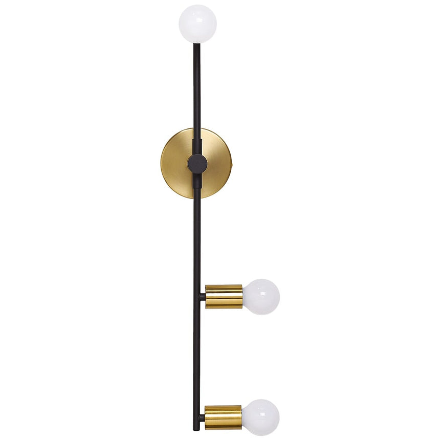 Aluminum finish detail on wall light