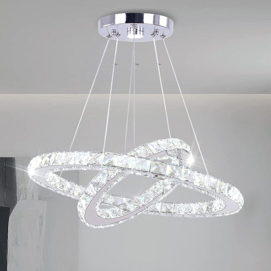 dual ring k9 crystal chandelier