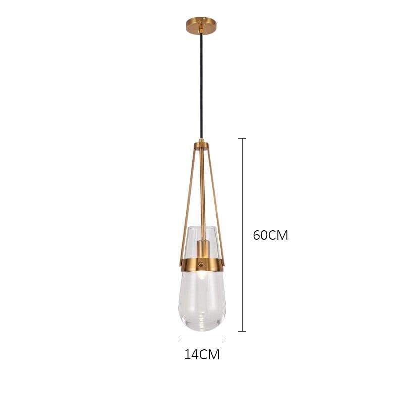 Pendant Light Sky-Blue Glass Shade Design