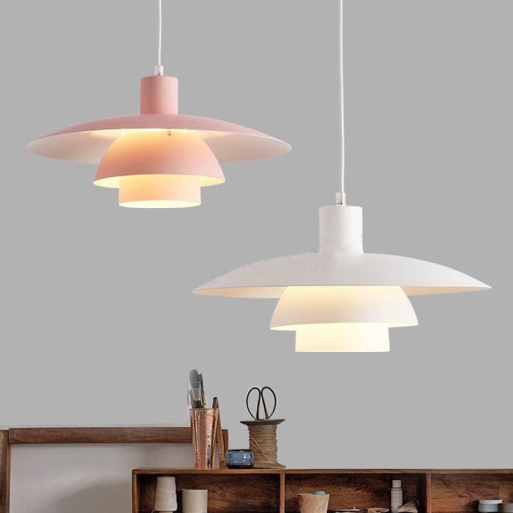 Aluminum Pendant Light LED Layered Design for Bedroom