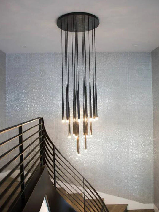 Crystal candle chandelier with aluminum acrylic construction