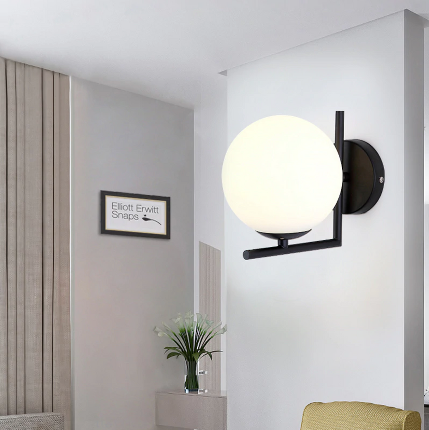 Living room lighting fixture close-up