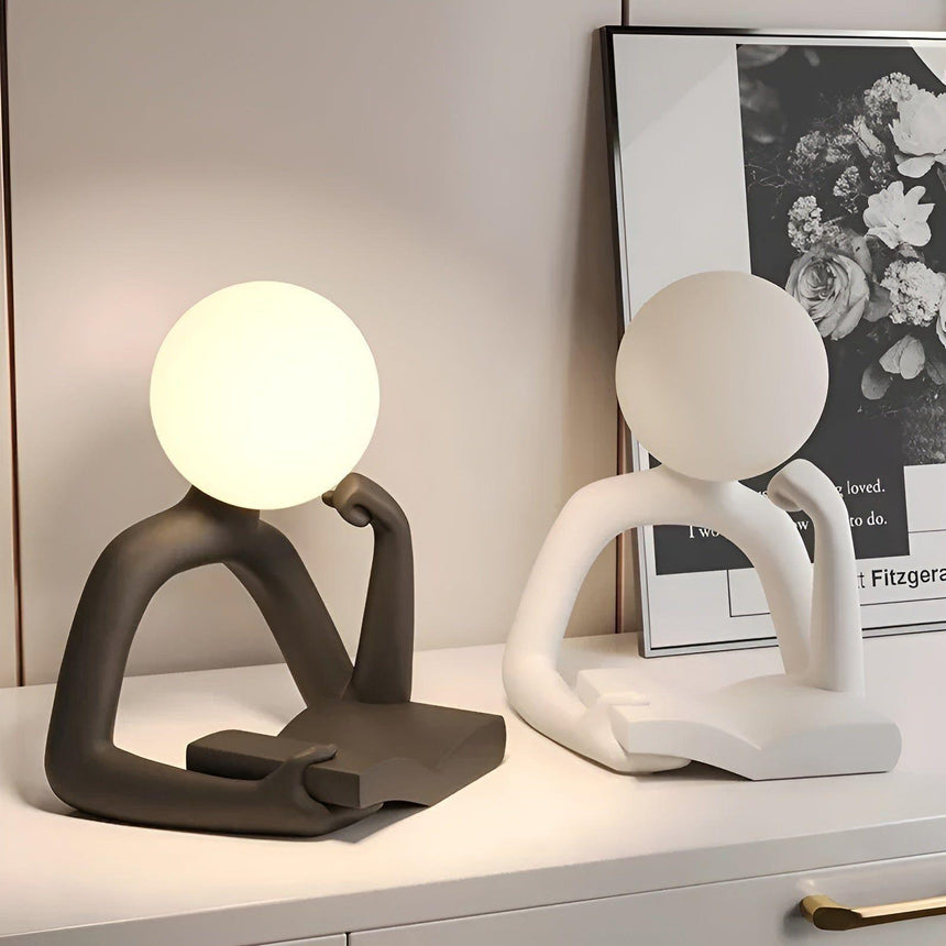 Abstract Modern Table Lamp with Soft LED Glow | OroDwell