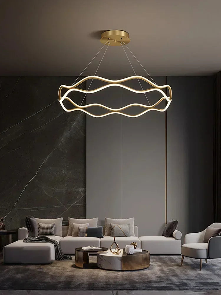 Montclair Gold Chandelier - Ambient Lighting for Living Room