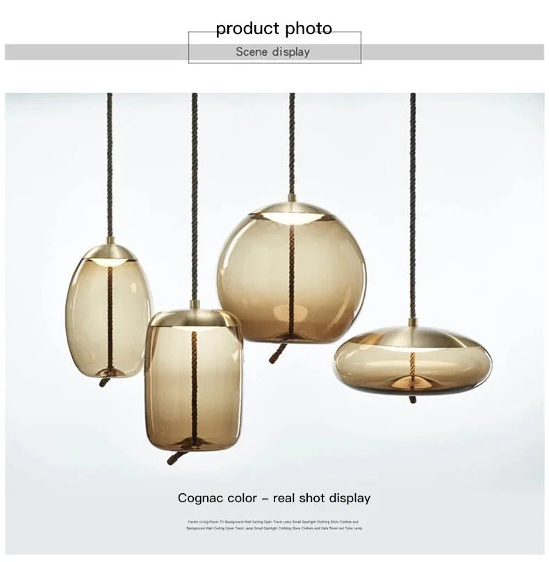 Aurum Pendant Light – Glass Stone Fixture Design