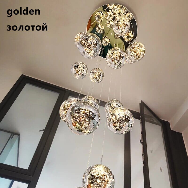 Staircase Chandelier Close Detail